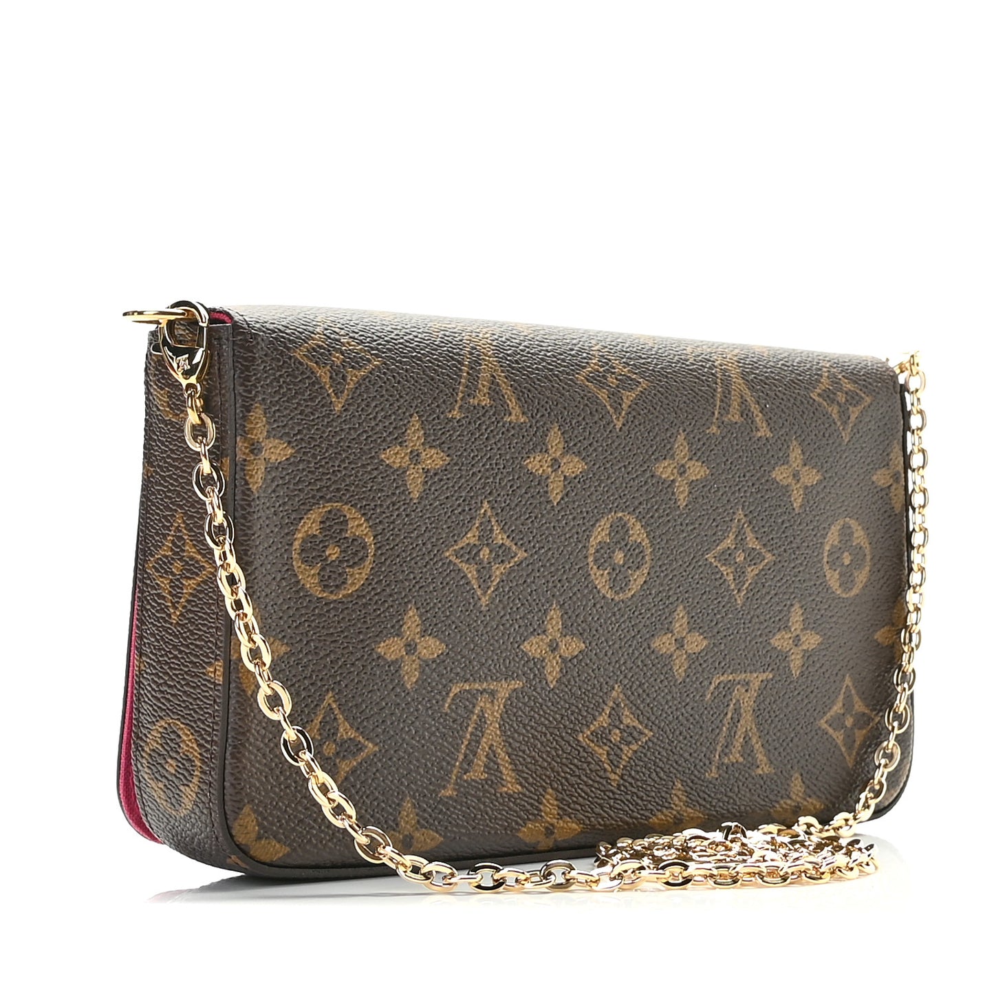 Monogram 2021 Christmas Animation Hollywood Pochette Felicie Chain Wallet Fuchsia