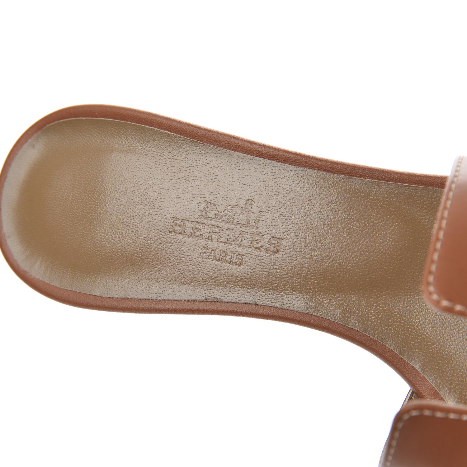 Hermes Calfskin Oasis Sandals 36 Gold 6 of 14