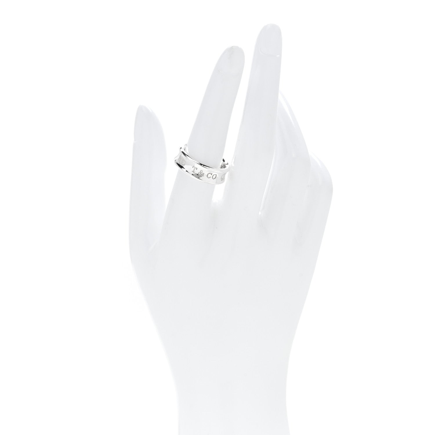 Tiffany Sterling Silver 1837 Band Ring 54 7 2 of 4