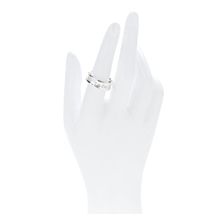 Tiffany Sterling Silver 1837 Band Ring 54 7 2 of 4