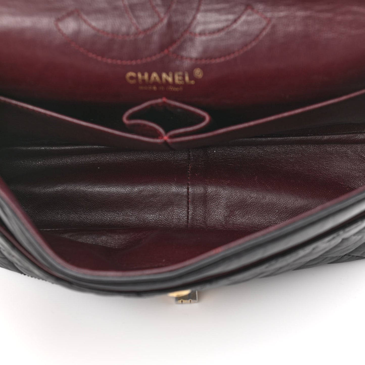 Aged Calfskin Quilted 2.55 Reissue 226 Flap Black