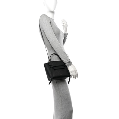 Celine Grained Calfskin Nano Belt Bag Black 2 of 14