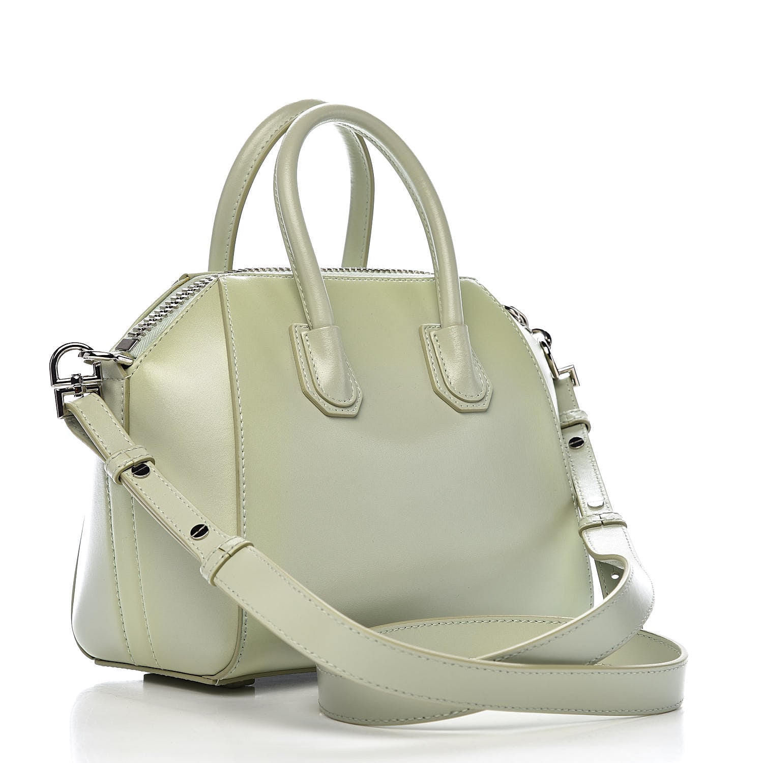 Givenchy Shiny Lord Calfskin Mini Antigona Aqua Green 3 of 11