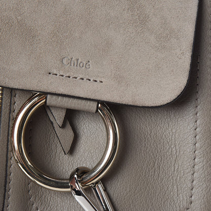 Chloe Suede Calfskin Mini Faye Backpack Motty Grey 8 of 10