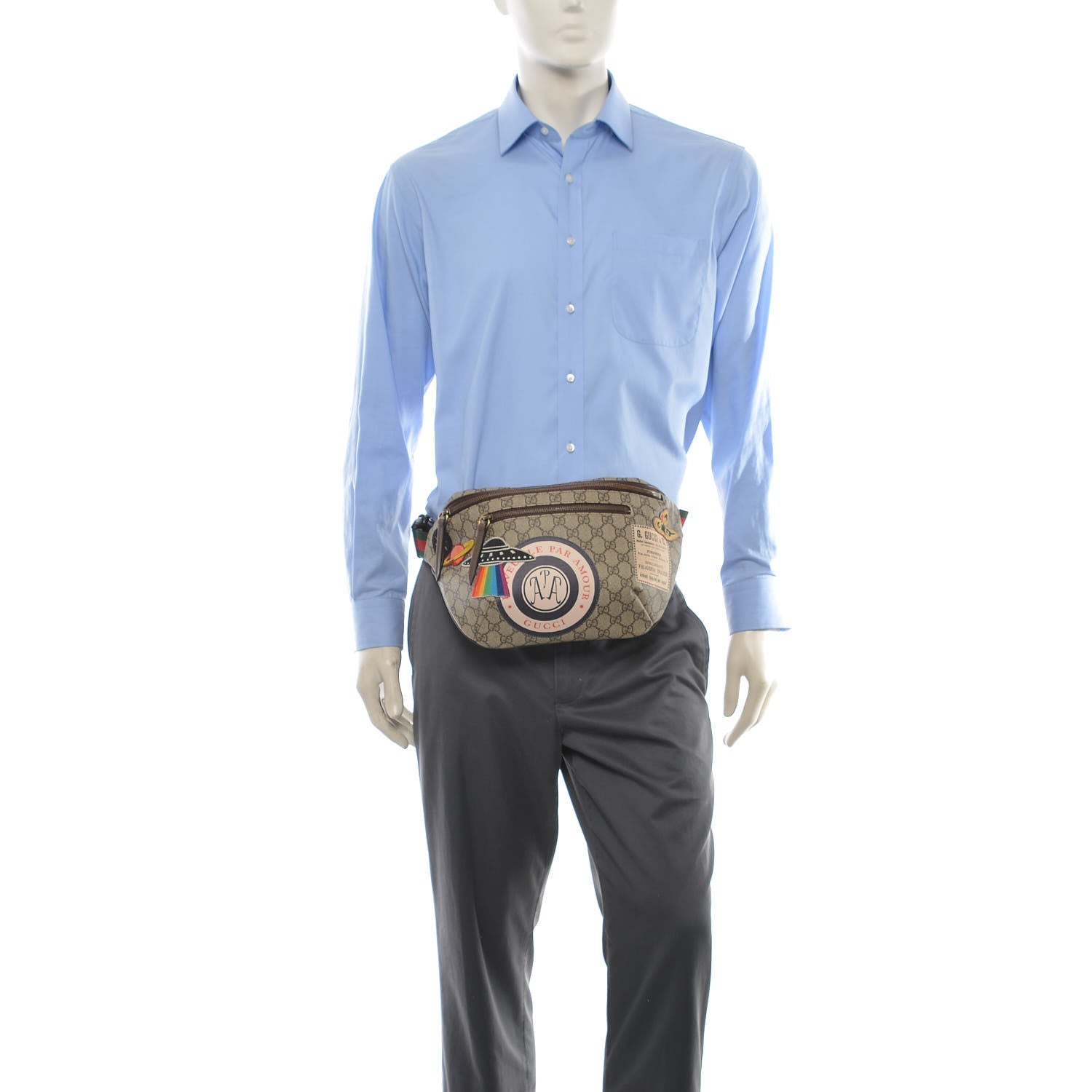 Gucci GG Supreme Monogram Courrier Belt Bag Beige New Acero 2 of 11