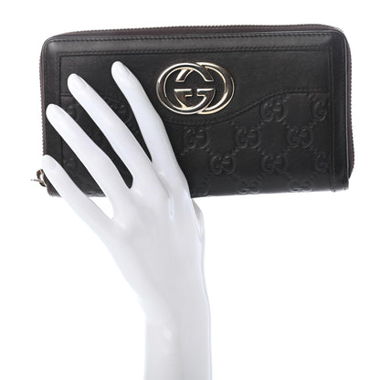Gucci Guccissima Sukey Zip Around Wallet Dark Brown 2 of 10