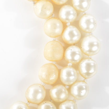 Chanel Pearl Triple Strand CC Short Necklace Gold 2 of 7