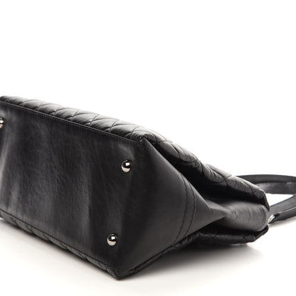 Chanel Aged Calfskin Quilted Lady Pearly Tote Black 9 of 10