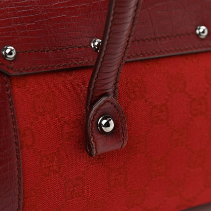 Gucci Monogram Bamboo Bullet Bag Red 11 of 17