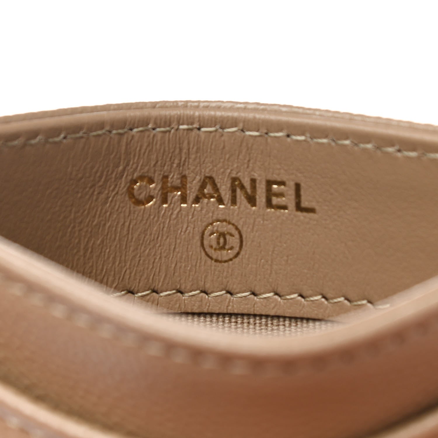 Chanel Caviar Quilted Card Holder Dark Beige 6 of 9
