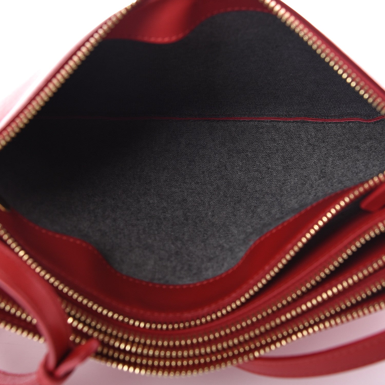 Celine Lambskin Large Trio Crossbody Bag Red 5 of 11