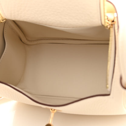 Hermes Taurillon Clemence Mini Lindy 20 Nata 5 of 10