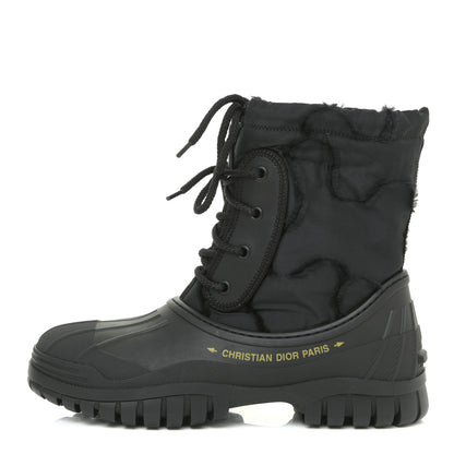 Christian Dior Rubber Nylon D-Venture Boots 37.5 Black 1 of 12