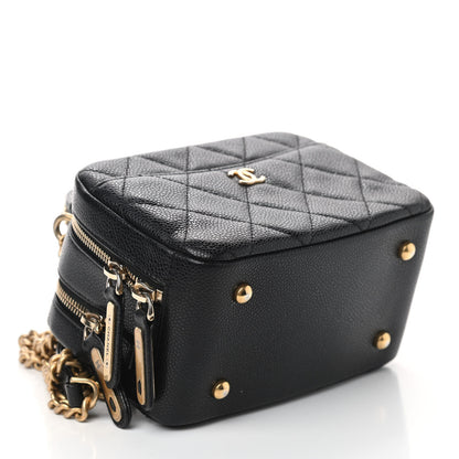 Chanel Caviar Quilted Mini Carry Around Bowling Bag Black 5 of 12