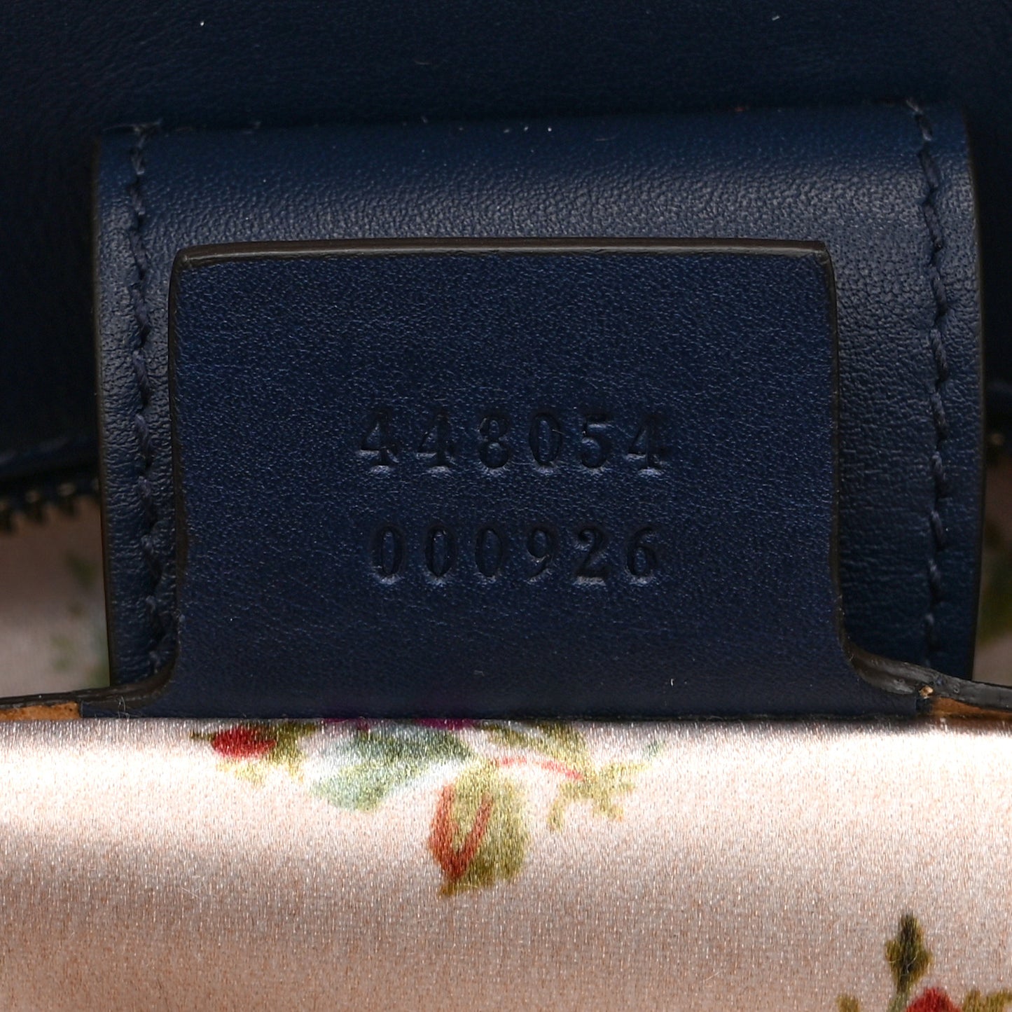 Denim Matelasse Flora Small GG Marmont Tote Blue