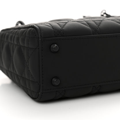 Christian Dior Ultra Matte Calfskin Cannage Mini Lady Dior Black 9 of 13