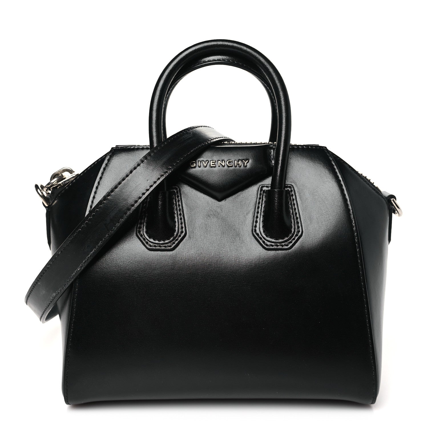 Givenchy Shiny Lord Calfskin Mini Antigona Black 1 of 13