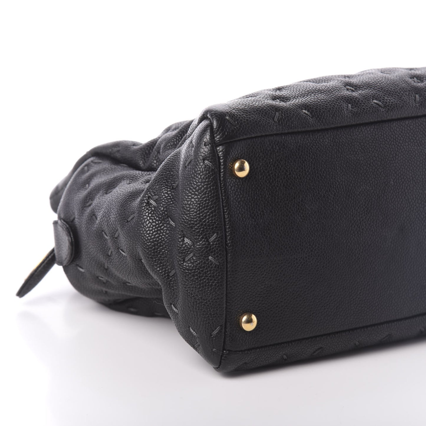Caviar Stitched Tote Black
