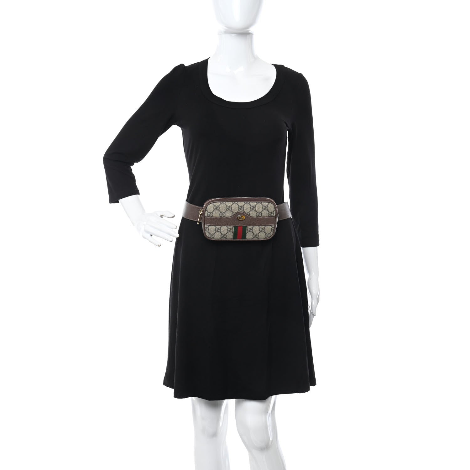 Gucci GG Supreme Monogram Ophidia Belted iPhone Case 95 38 Dark Brown 3 of 13