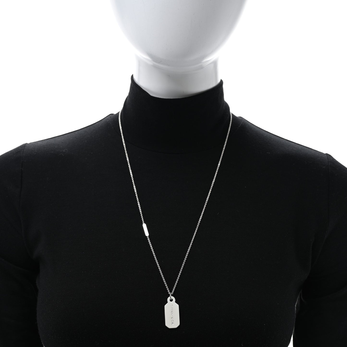 Sterling Silver Diamond Price Tag Pendant Necklace