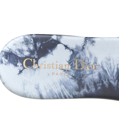 Christian Dior Canvas Tie and Dior Embroidered Dway Flat Slide Sandals 38.5 Denim 10 of 10