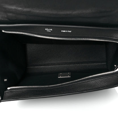 Celine Drummed Calfskin Suede Small Trapeze Black 7 of 9