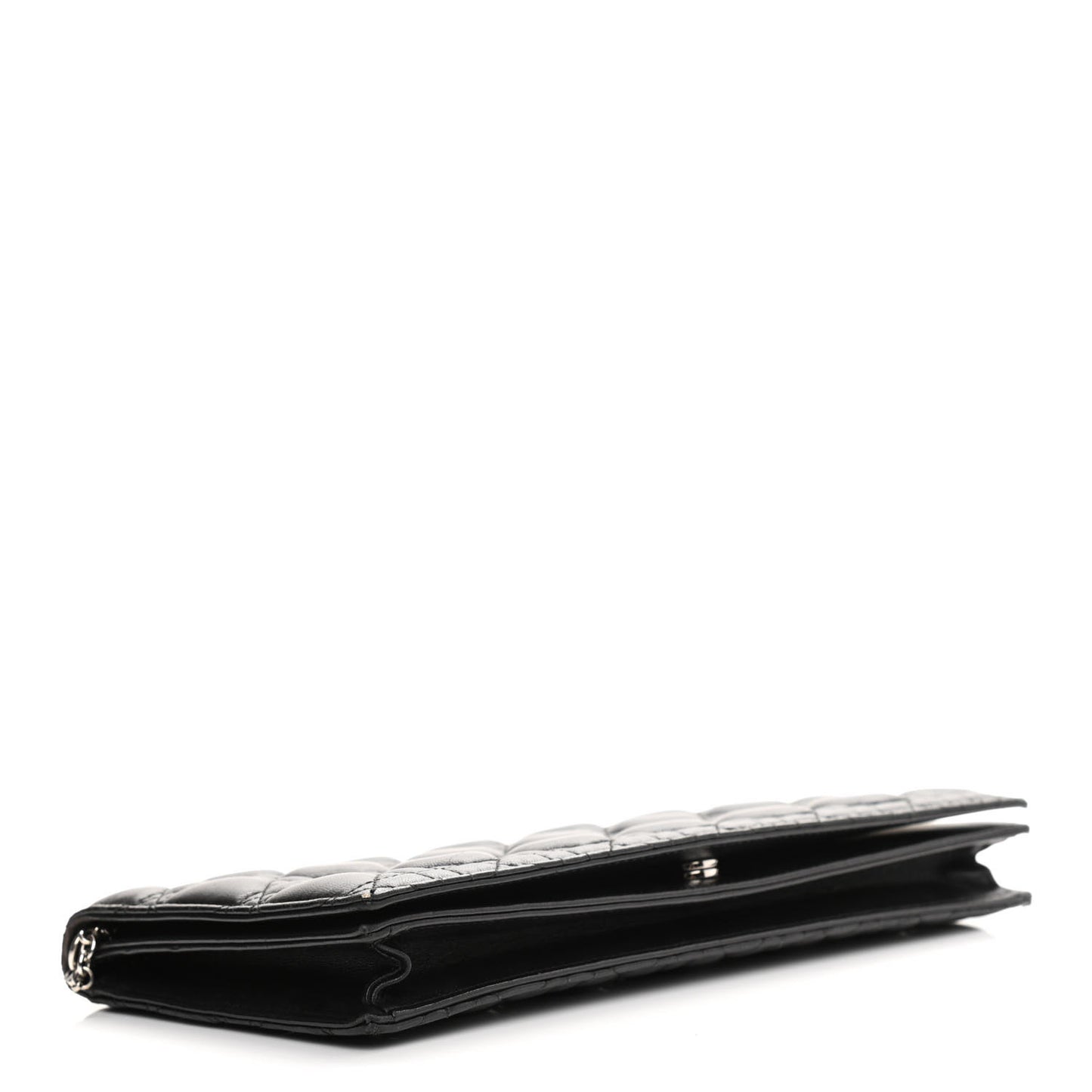 Lambskin Cannage Lady Dior Convertible Clutch Black