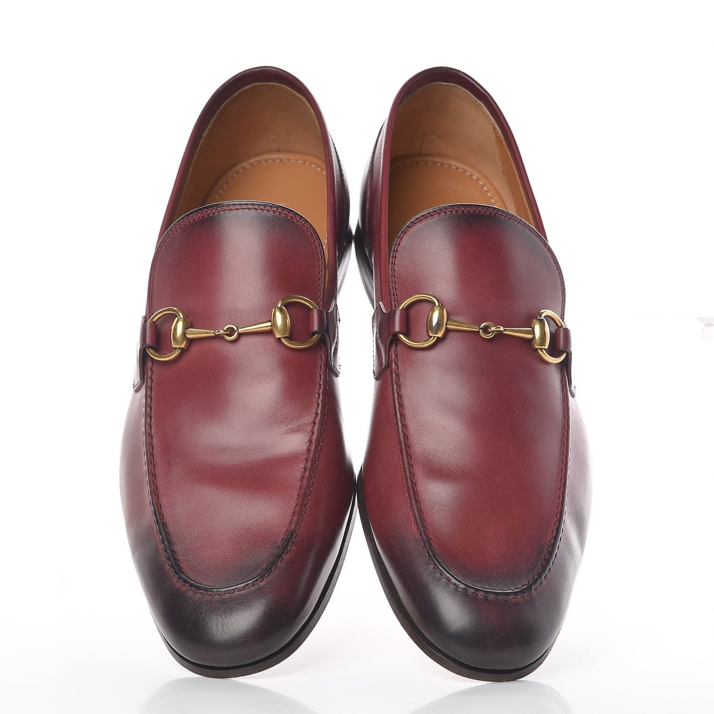Calfskin Horsebit Mens Jordaan Loafers 10 Strong Red