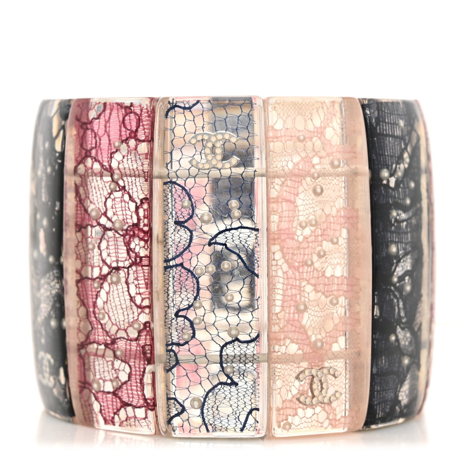 Chanel Resin Lace CC Bangle Multicolor 1 of 5