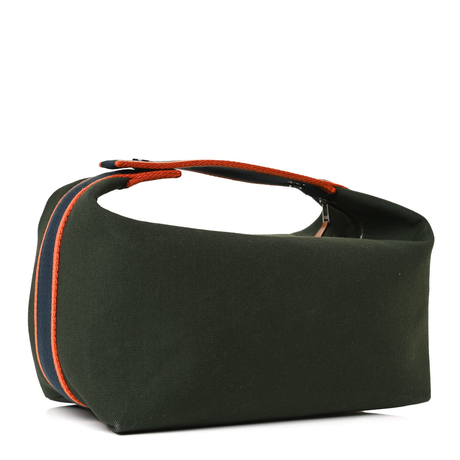 Hermes Canvas Large Bride-A-Brac Pouch Vert Foret 2 of 12