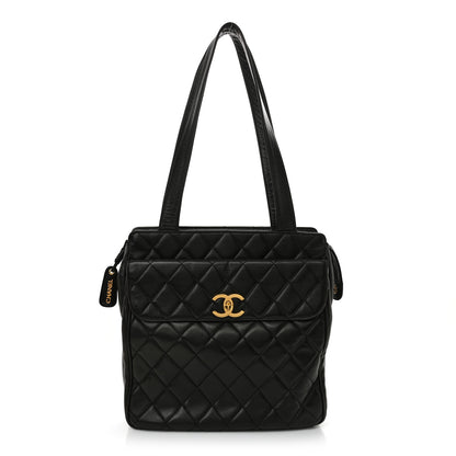 Chanel Lambskin Quilted CC Shoulder Bag Black 1 of 11