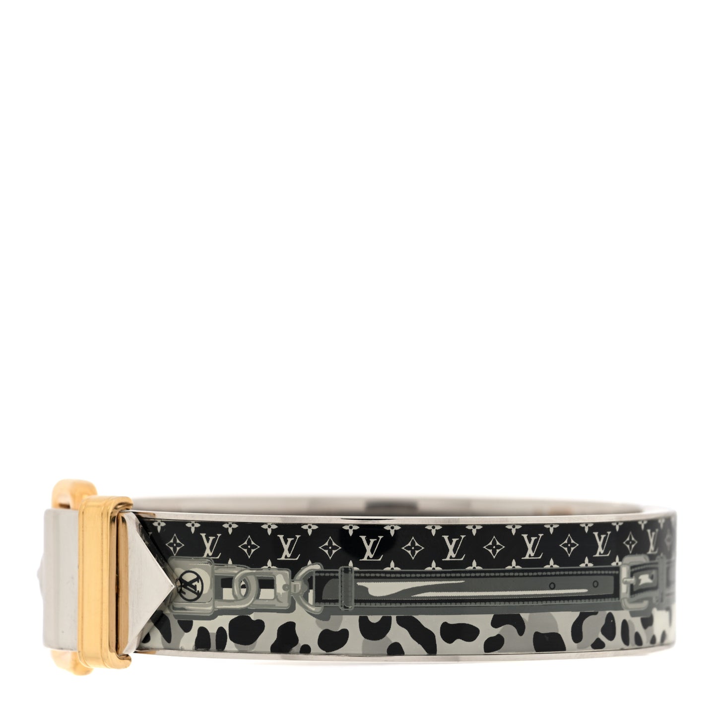 Metal Enamel Confidential Bangle Bracelet M