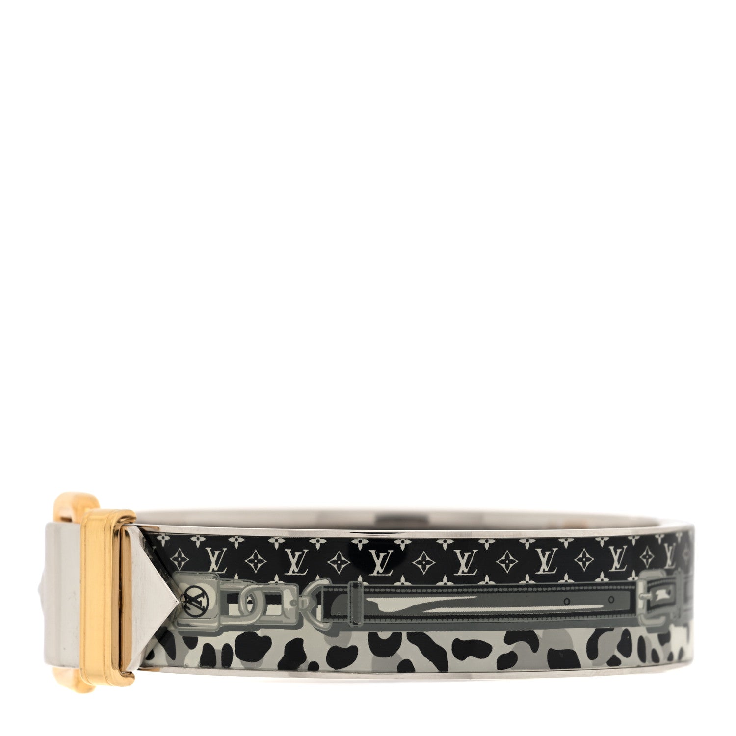 Louis Vuitton Metal Enamel Confidential Bangle Bracelet M 1 of 5