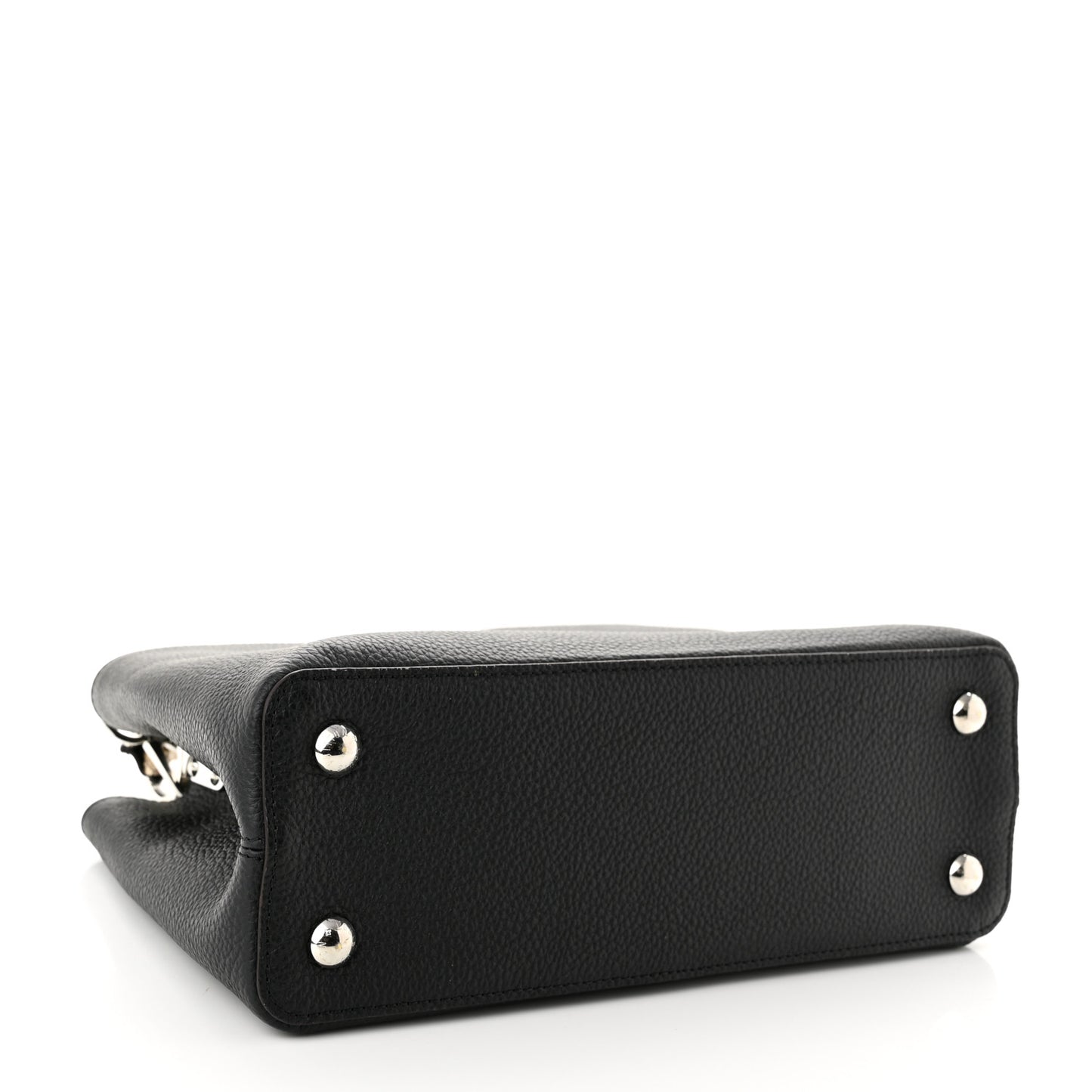 Taurillon Snakeskin Capucines PM Black
