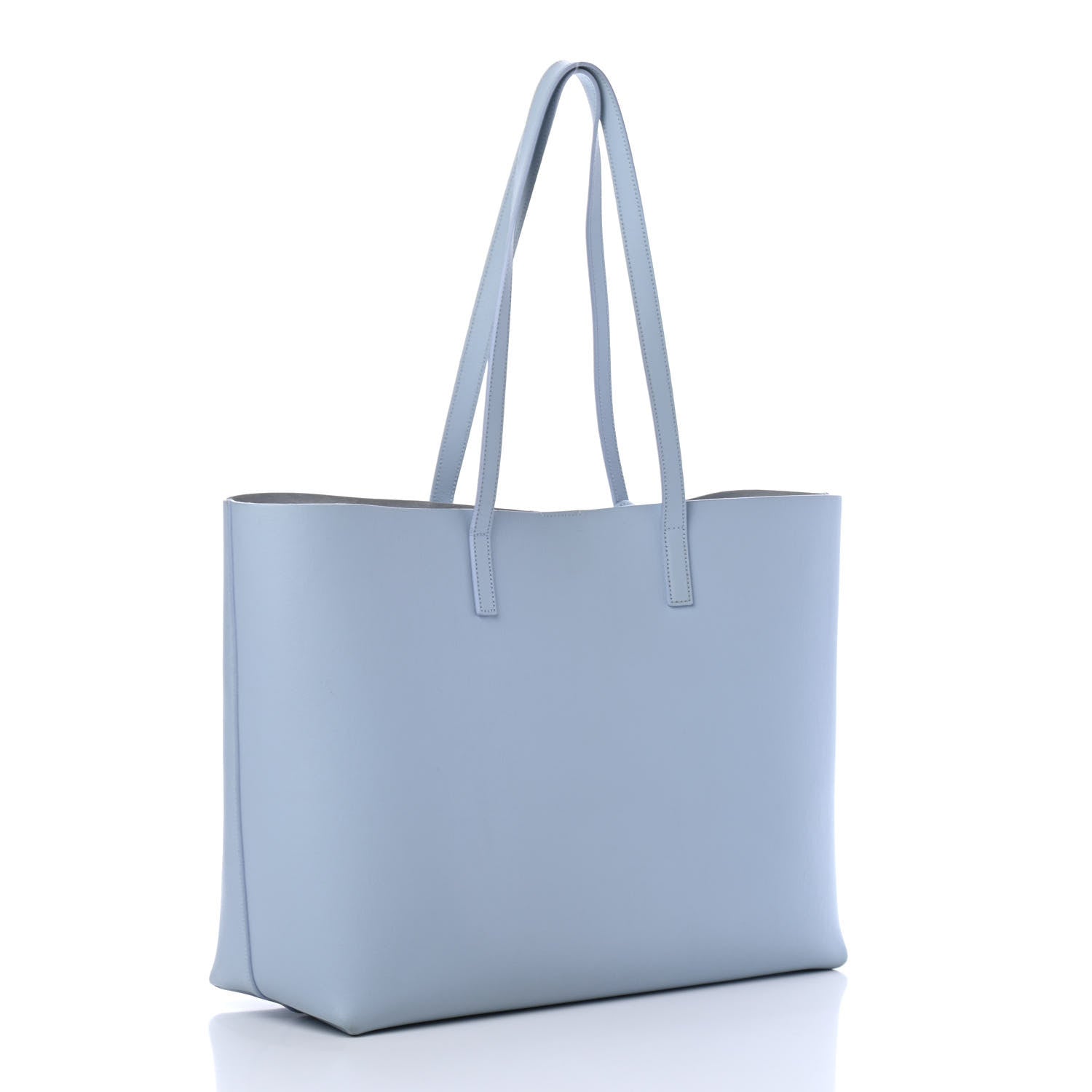 Saint Laurent Calfskin Large Shopping Tote Light Blue 2 of 4