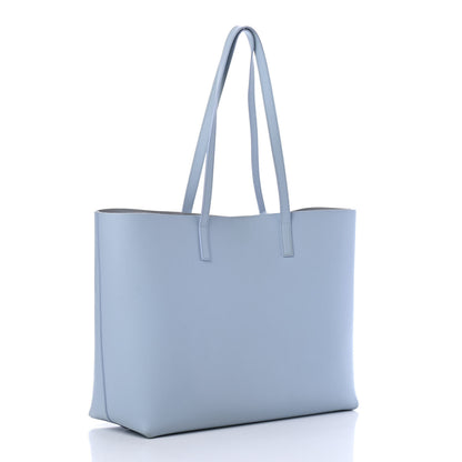 Saint Laurent Calfskin Large Shopping Tote Light Blue 2 of 4