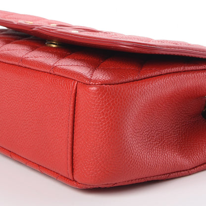 Chanel Caviar Quilted Small CC Filigree Flap Red 6 of 13