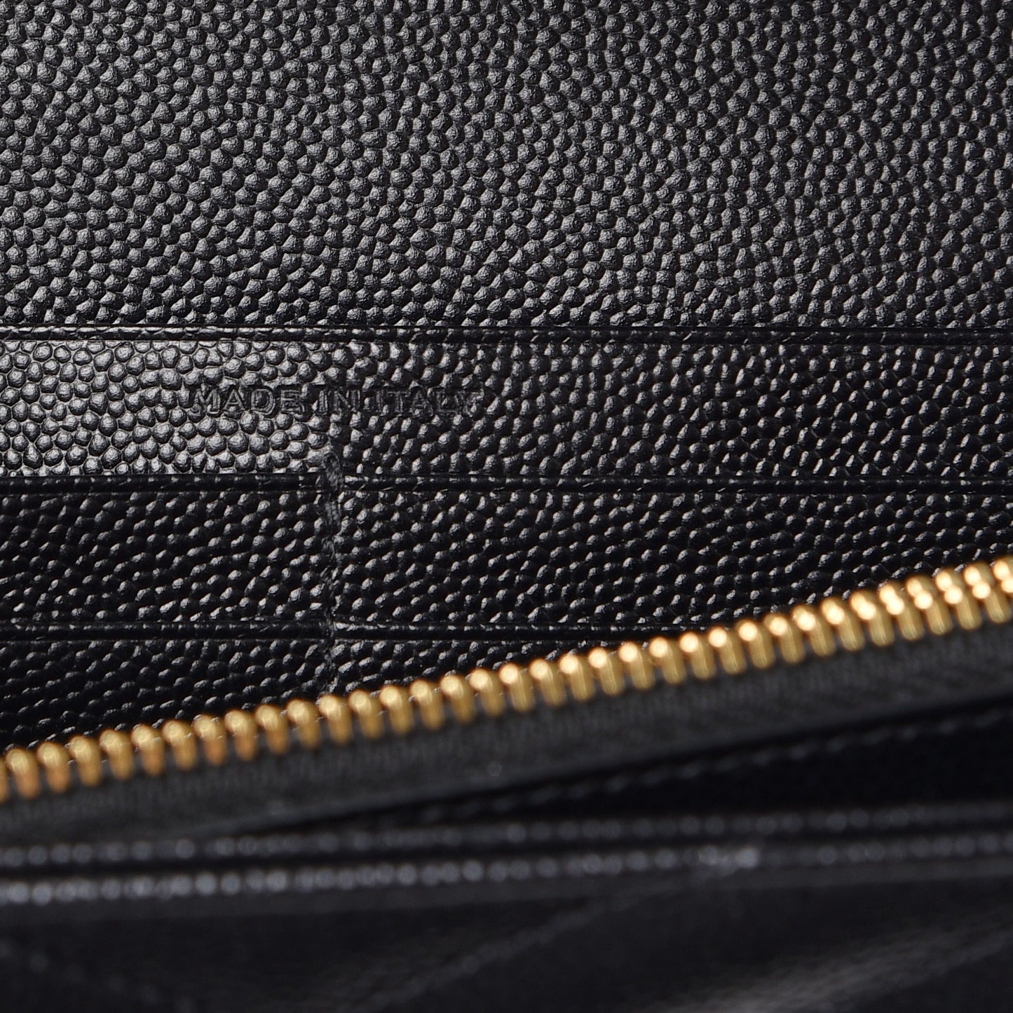 Grain De Poudre Matelasse Chevron Monogram Chain Wallet Black
