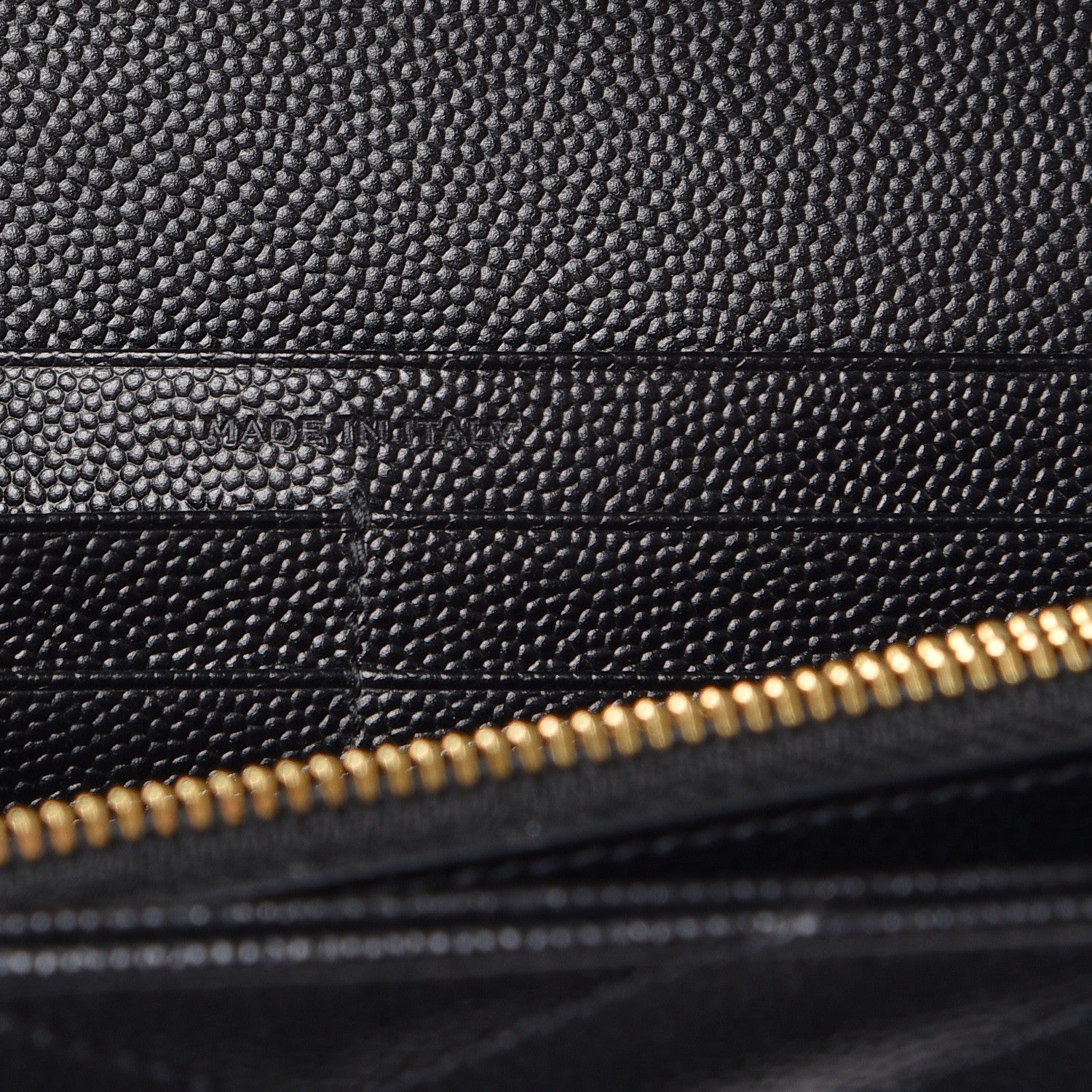 Saint Laurent Grain De Poudre Matelasse Chevron Monogram Chain Wallet Black 7 of 9