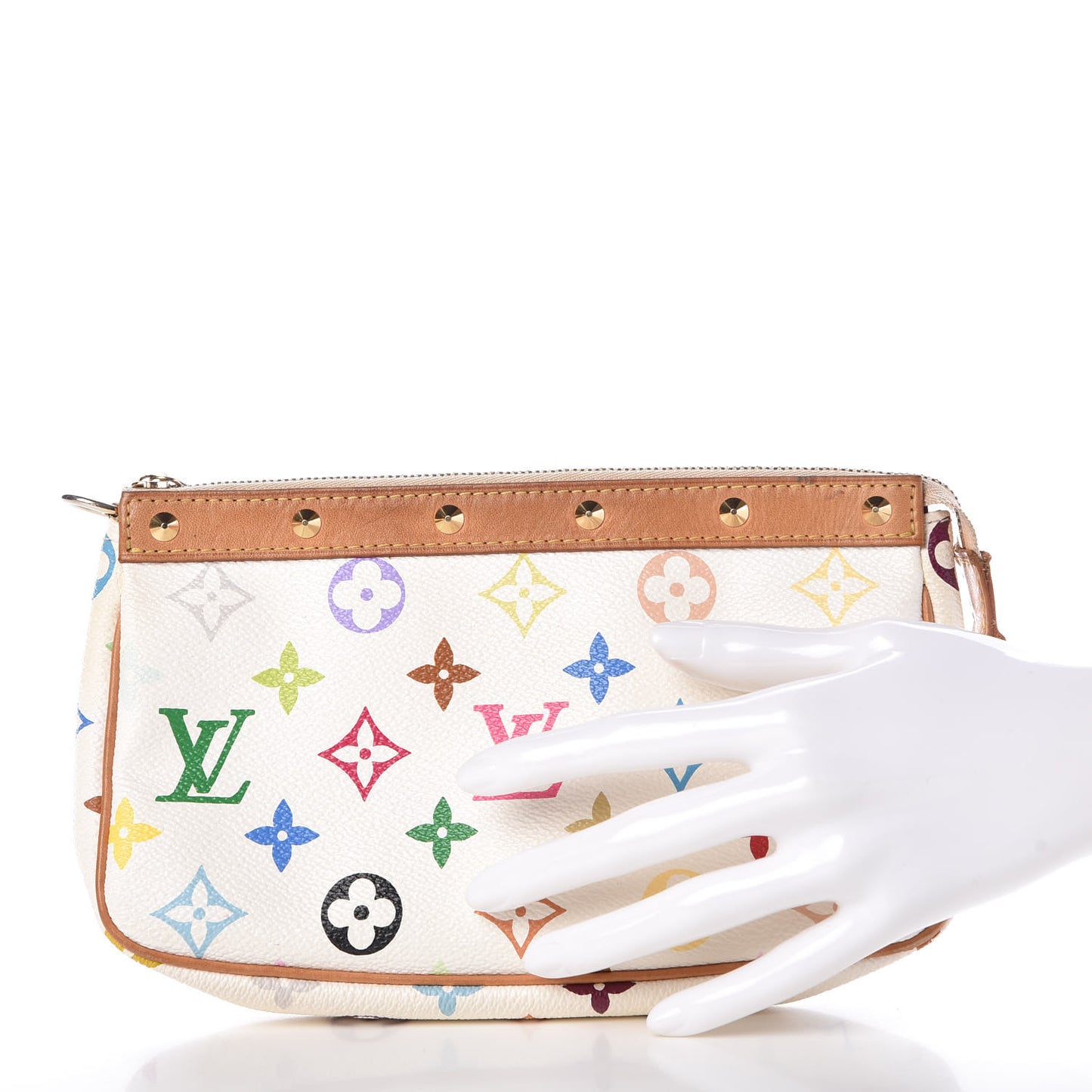 Monogram Multicolor Pochette Accessories White