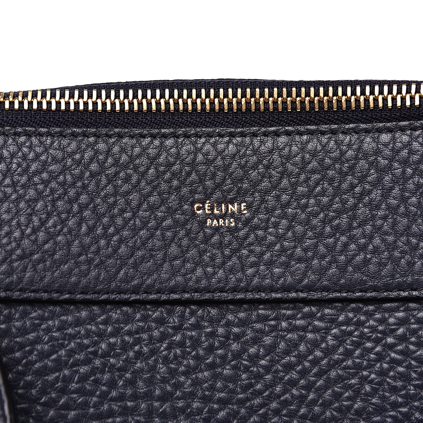 Bullhide Calfskin Medium Ring Bag Navy Blue