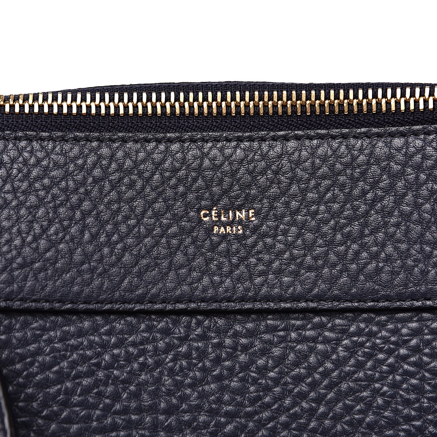 Celine Bullhide Calfskin Medium Ring Bag Navy Blue 8 of 11