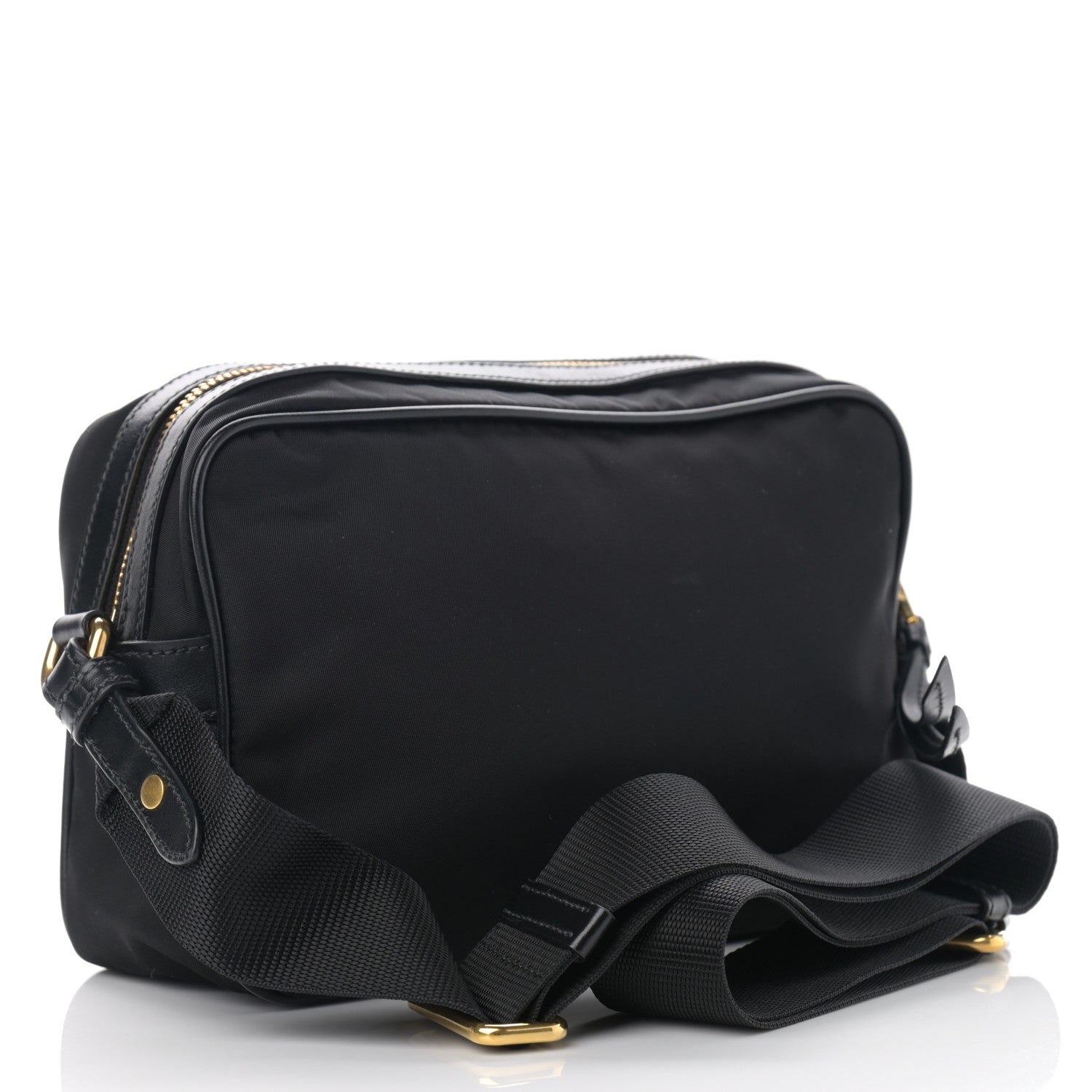 Prada Tessuto Nylon Soft Calf Camera Bag Black 3 of 12