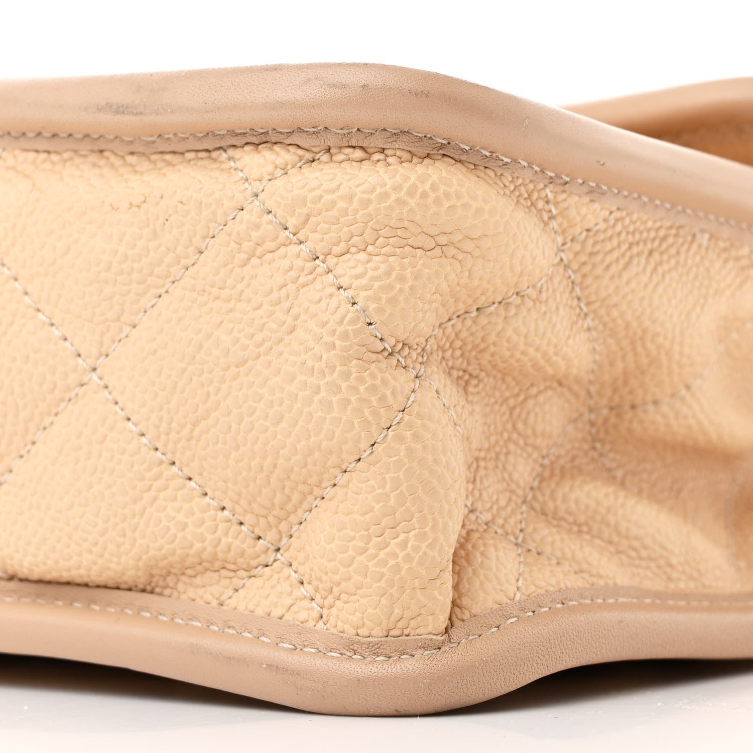 Chanel Caviar Quilted Large French Riviera Flap Beige 10 of 13