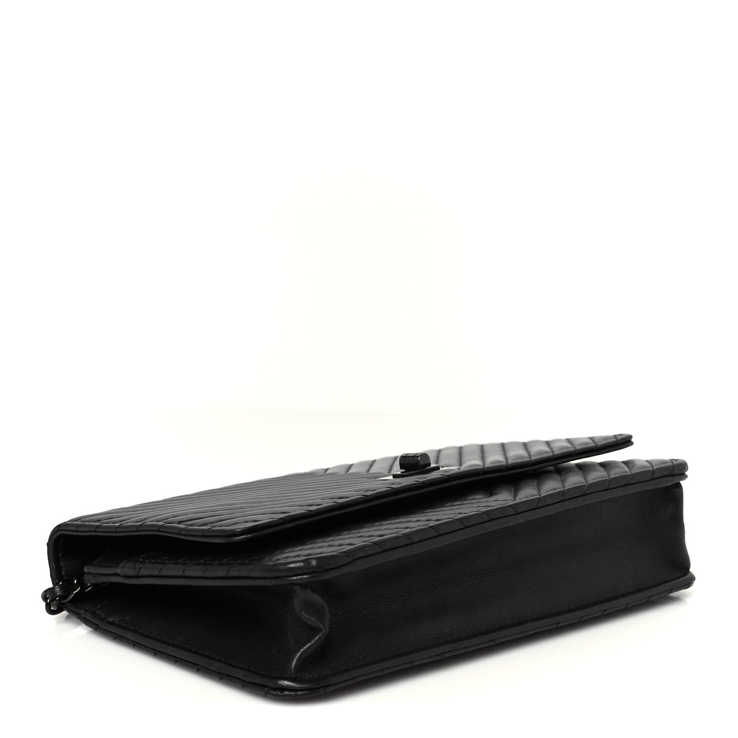 Sheepskin Chevron Reissue Wallet On Chain WOC So Black
