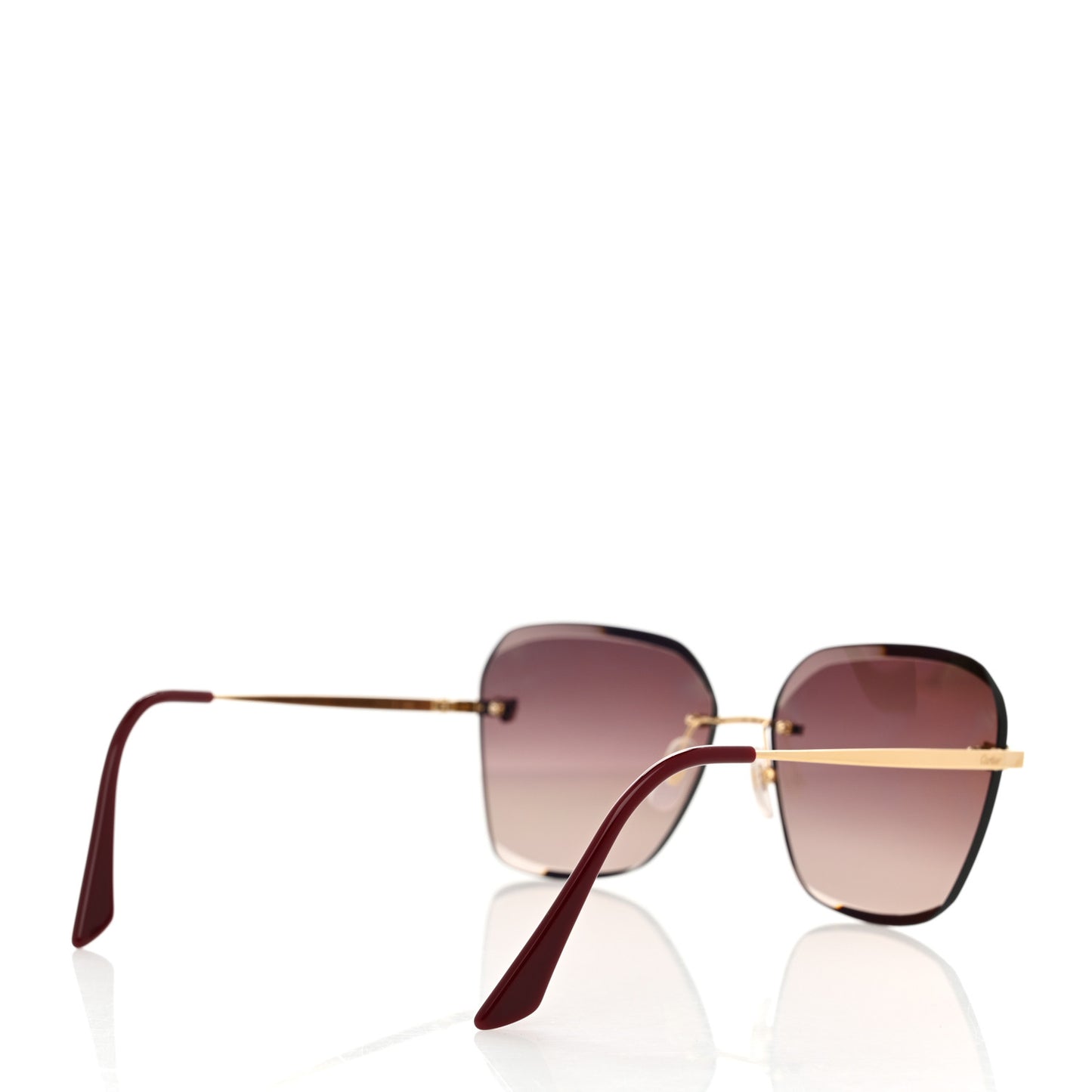 Metal Panthere De Cartier Sunglasses CT0147S Gold Red