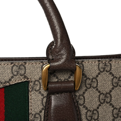 Gucci GG Supreme Monogram Web Animalier Bee Vertical Tote Brown 14 of 14