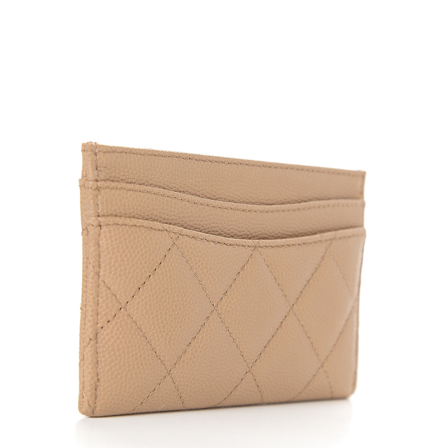 Chanel Caviar Quilted Card Holder Beige 2 of 8