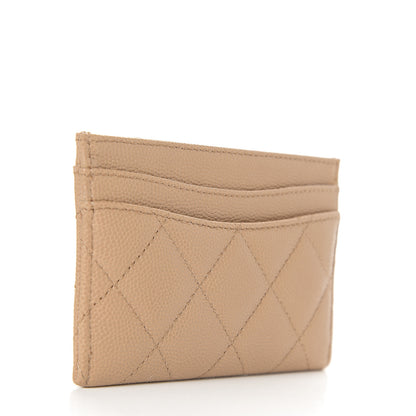 Chanel Caviar Quilted Card Holder Beige 2 of 8