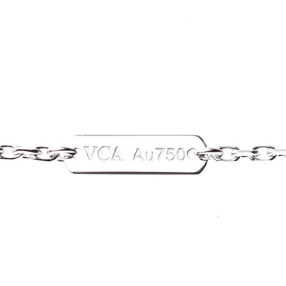 Van Cleef & Arpels 18K White Gold Diamond Guilloche Vintage Alhambra Pendant Necklace 5 of 8